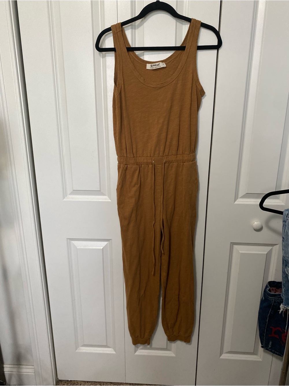 Three Bird Nest Camel Brown Sleeveless Jumpsuit